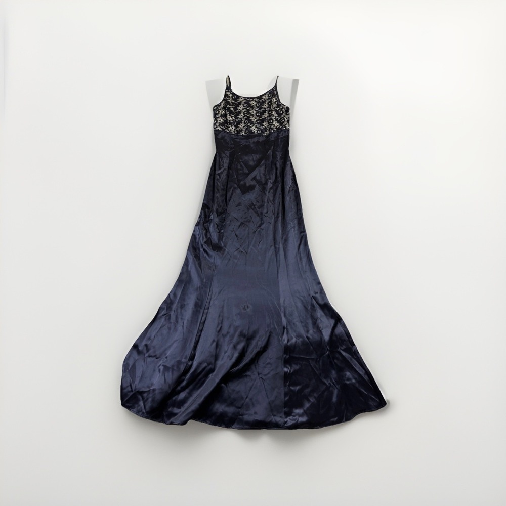 Vintage Jessica McClintock 80s Gunne Sax formal gown sequin prom maxi dress 5/6